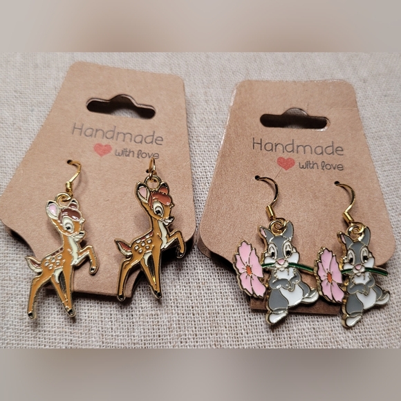 Bambi & Thumper Earrings - Picture 12 of 12